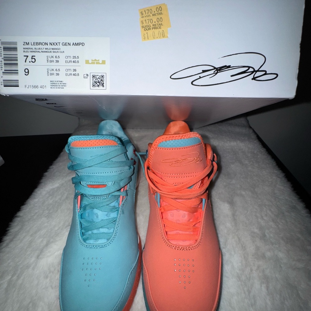 Brand New! Lebron NXXT Gen AMPD Sneakers - Blue and Orange. Men size 7.5.